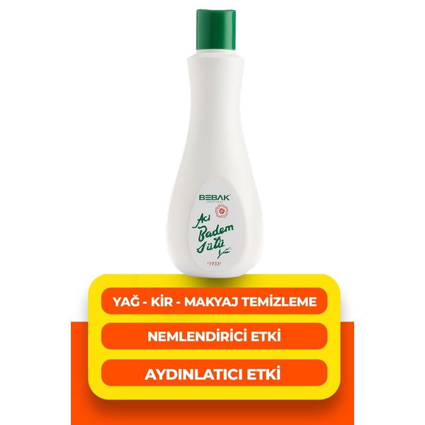 Bebak Acı Badem 215 ml Makyaj Temizleme Sütü