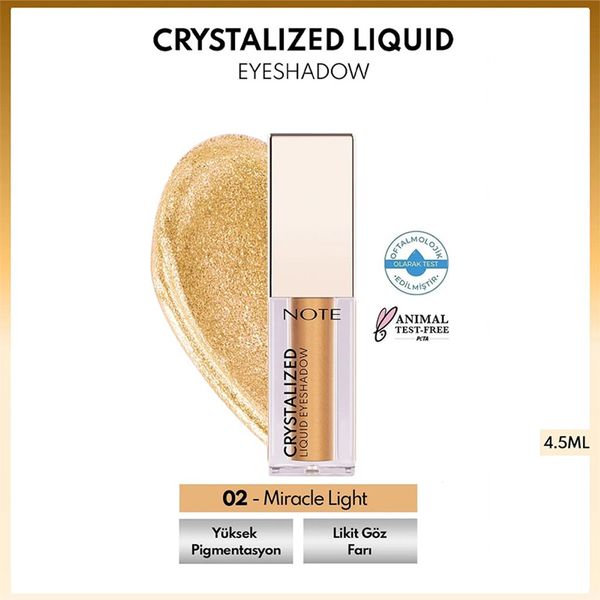 Note Crystalized Liquid 02 Miracle Light Eyeshadow
