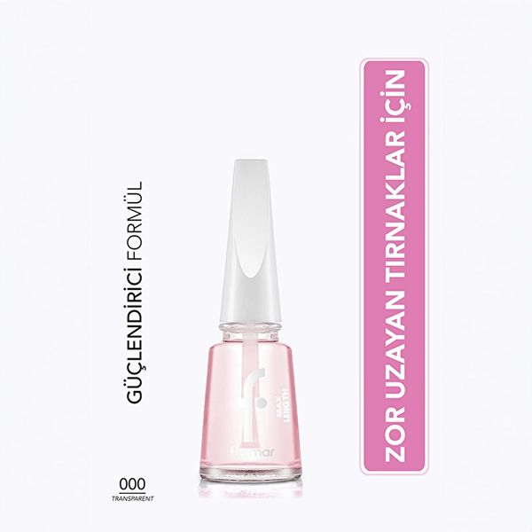 Flormar Max Length 000 Transparent Uzamaya Yardımcı Oje Bazı Tırnak Cilası