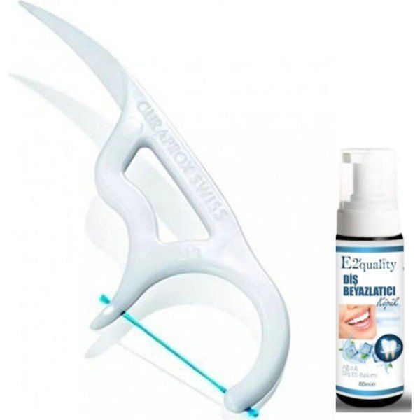 Curaprox DF 967 Çatal Diş İpi+Diş Beyazlatıcı Köpük