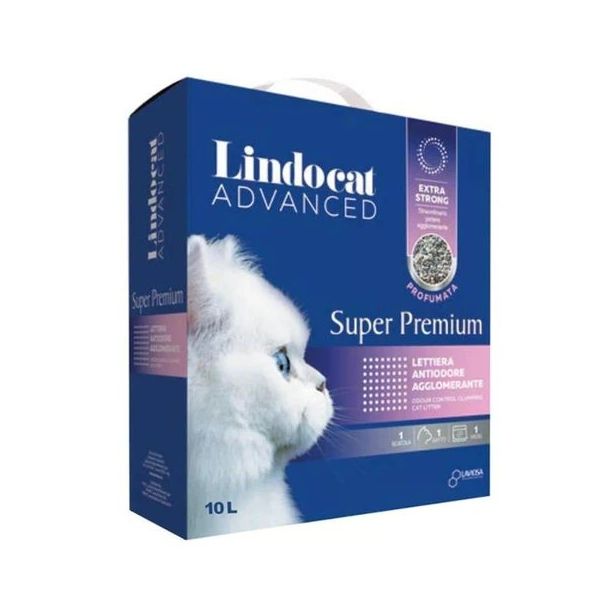 Lindo Cat Advanced Süper Premium Extra Güçlü Pudra Kokulu Topaklanan Bentonit 10 lt Kedi Kumu