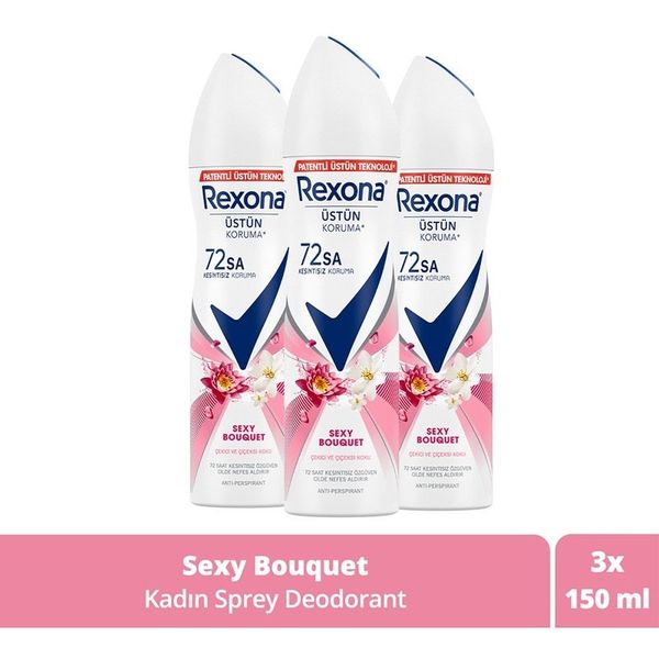 Rexona Sexy Bouquet 3x150 ml Kadın Sprey Deodorant
