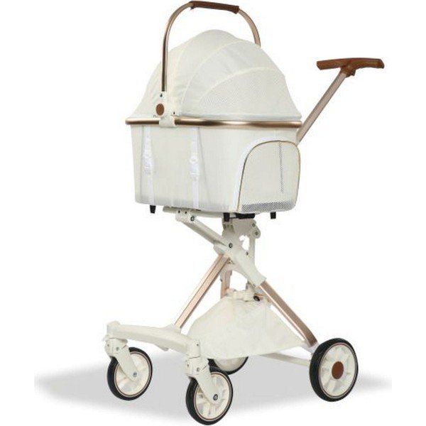 Eurodog Katlanabilir Beyaz 80.5x48.5x112 cm Köpek Arabası