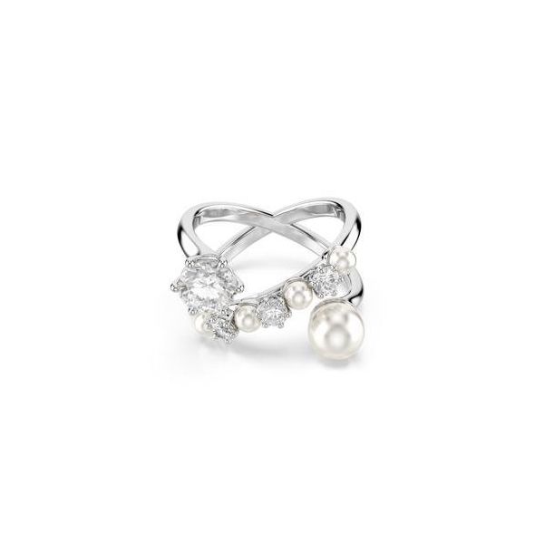 Swarovski 5714375 Matrix Ring Pearl Open White-Rhs 50 Yüzük