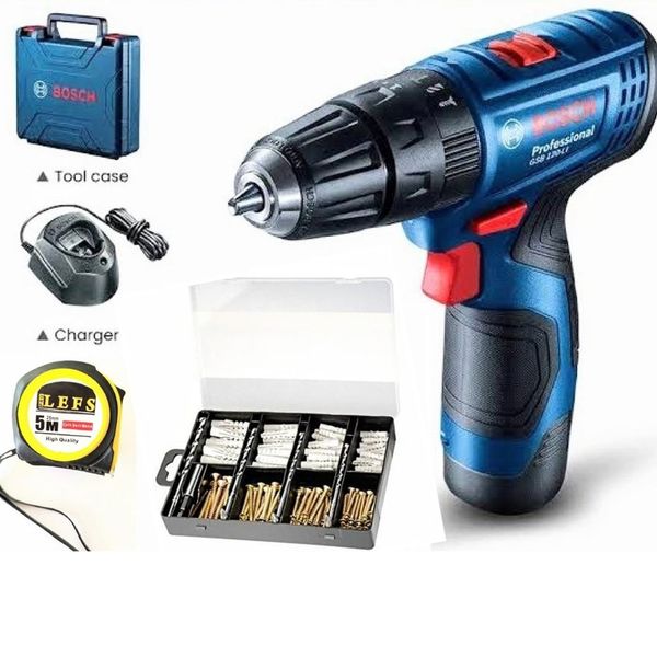 Bosch GSB 120 LI 2 Ah Akü Darbeli Şarjlı Matkap Vidalama + 173 Parça Aksesuar