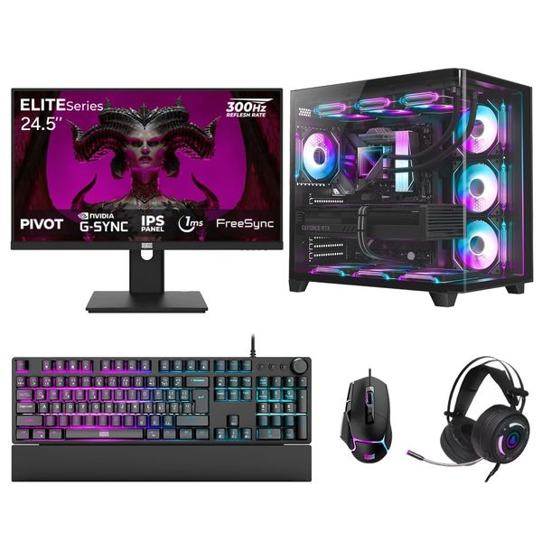 Dragos DRX7888 Ryzen 7 9800X3D 32GB RAM 2TB SSD 16GB RTX 5070 Ti FreeDOS 24.5 inç 300Hz Monitör Oyun Bilgisayarı