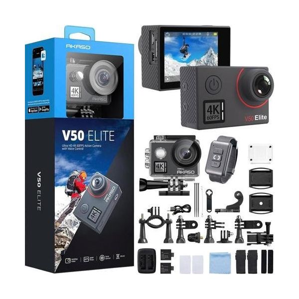 Akaso V50 Elite Aksiyon Kamera + Aksesuar Seti