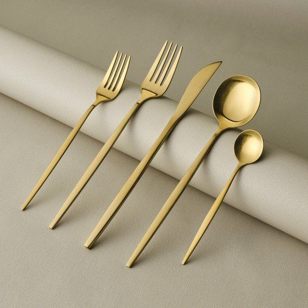 Karaca Orion Mat Gold 12 Kişilik 60 Parça Çatal Kaşık Bıçak Takımı