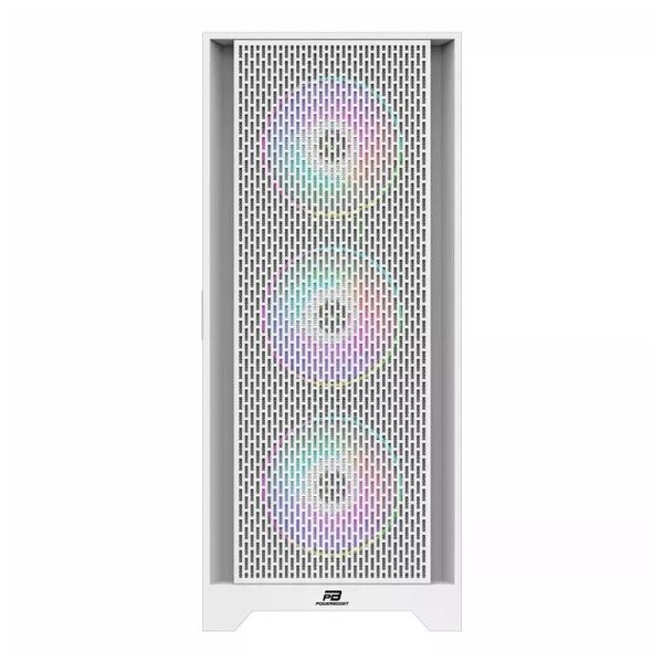 PowerBoost PB-P1601BW USB 3.2 ARGB EATX Mid Tower Beyaz Kasa