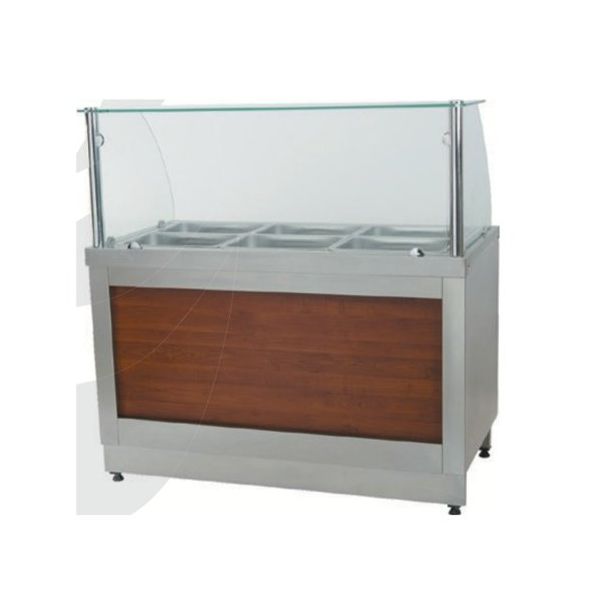 CSA Doğalgazlı Tezgahlı 125X90X85/135 cm Karacasan Sıcak Servis Benmarisi