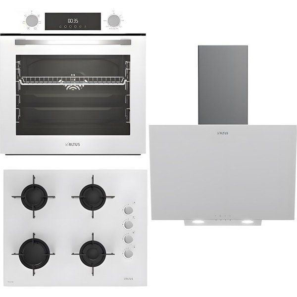 Altus ALA 322 W - 159 DW - ALA 527 W Beyaz 3'lü Ankastre Set