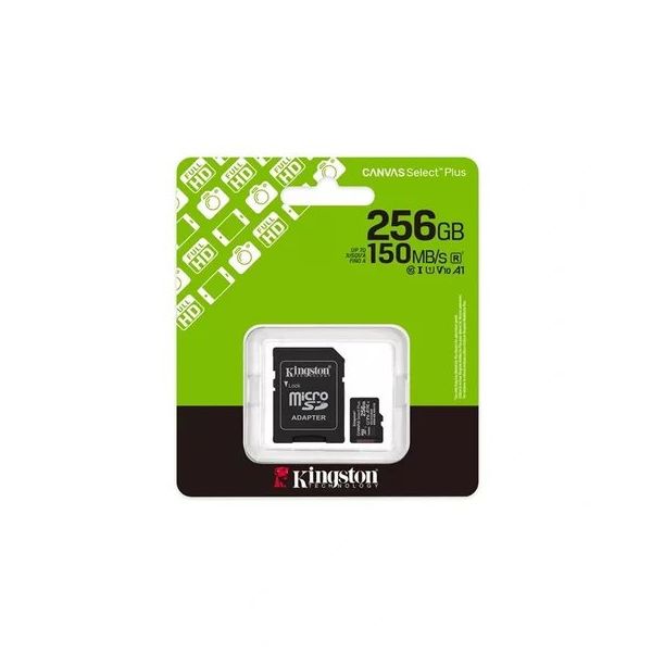 Kingston Canvas Select Plus SDCS3/256GB Class 10 256 GB Micro SD Kart