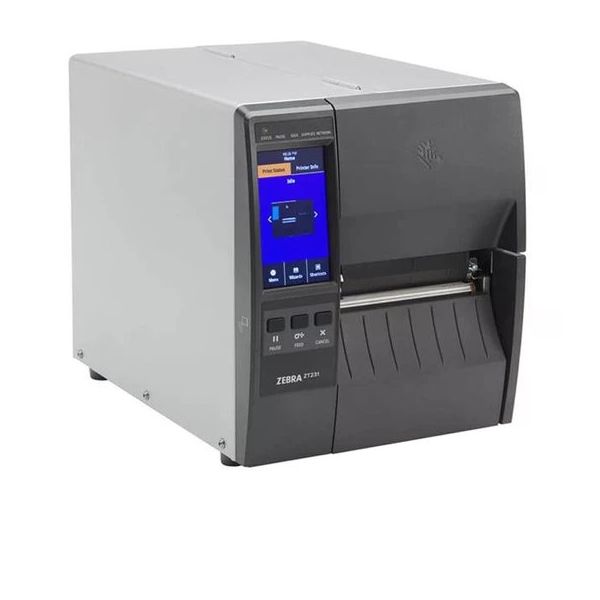 Zebra ZT231 ZT23142-T0E000FZ 203 DPI Termal Transfer USB + Seri + Ethernet Metal Kasa Ribonlu Kullanım Barkod Yazıcı
