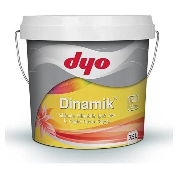 Dyo 4685 7,5 lt Dinamik İpekmat Silikonlu Silinebilir İç Cephe Duvar Boyası