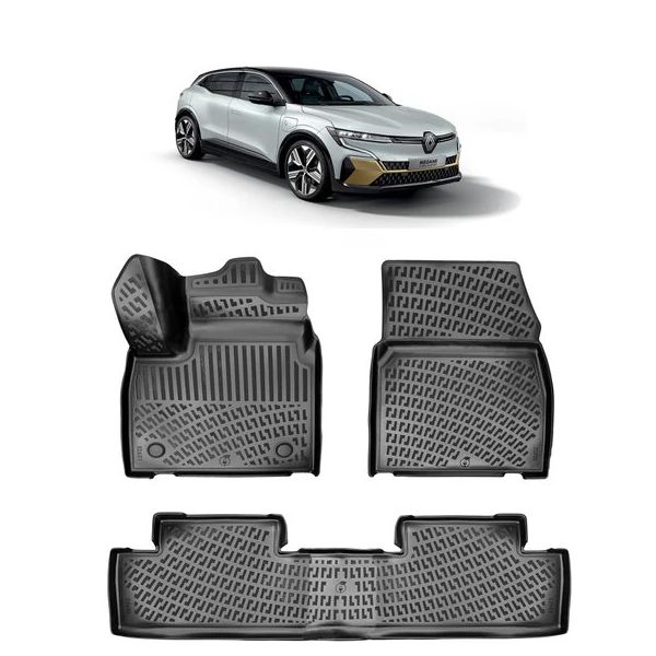 Rizline Renault Megane E-Tech 2022 + Siyah 3D Havuzlu Paspas