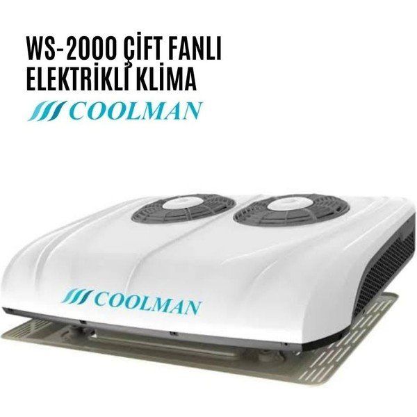 Coolman WS-2000 Elektrikli Tavan Çift Fanlı Karavan Kliması