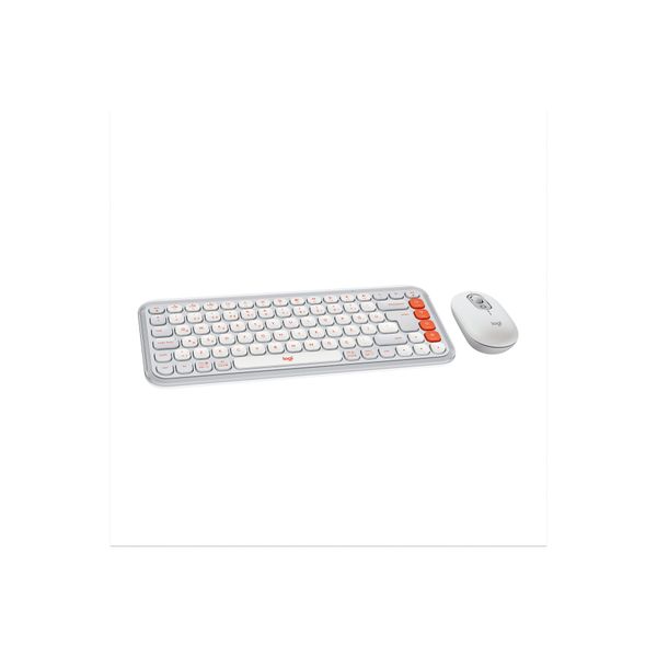 Logitech Pop Icon Combo 920-013076 Beyaz Kablosuz Klavye Mouse Seti