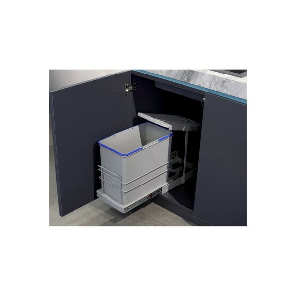 Pyramith P9156 24 lt Gri Teleskopik Raylı Çöp Kovası