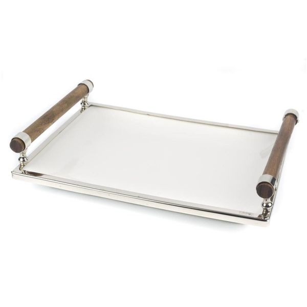 Mikasa Moor 39 x 28 x 4 cm Gümüş Ahşap Seramik Servis