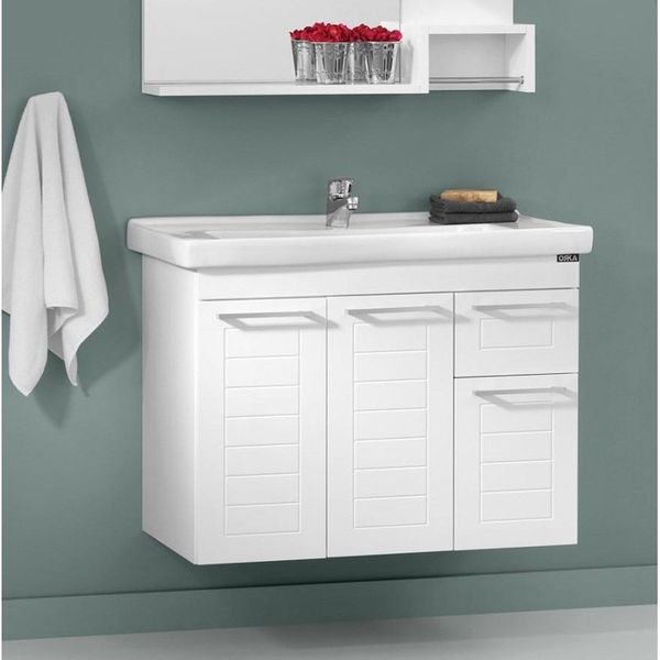 Orka Perge 85 cm Alt Modül Banyo Dolabı