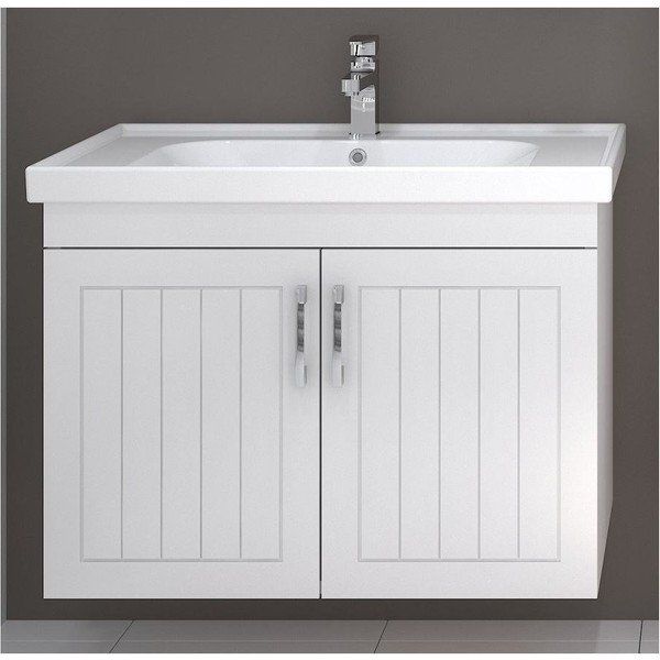Denko Lotus 80 cm Beyaz Banyo Dolabı
