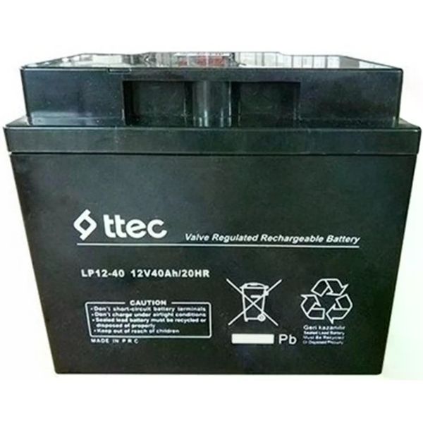 Ttec 12V 40 Ah Bakımsız Kuru Akü