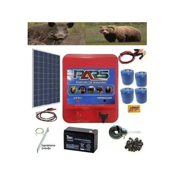 Pars 2000 Ahşap Direk İz Elektrikli Çit Ayı-Domuz Kovucu Eco Set