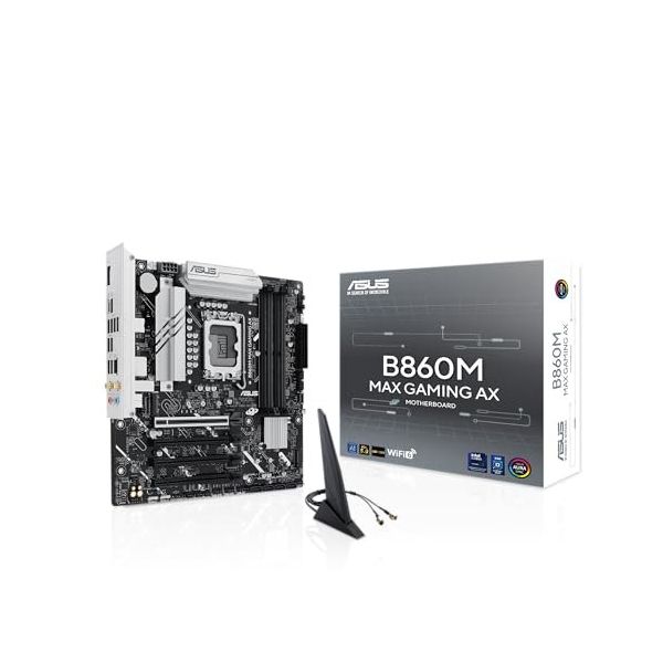 Asus B860M Max Gaming AX Intel LGA1851 WiFi6 DDR5 Micro ATX Anakart