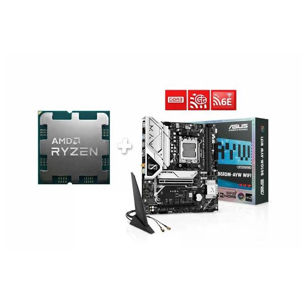 Asus B650m-Ayw Wıfı Am5 Anakart + Amd Ryzen 5 9600X Am5 Anakart+İşlemci Bundle