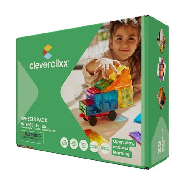 Cleverclixx Wheels Pack Intense 25 Parça 3+ Yaş Manyetik Blok