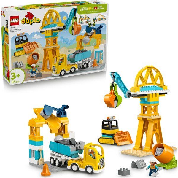 Lego Duplo 10476 3'ü 1 Arada İnşaat Sahası ve Araçları