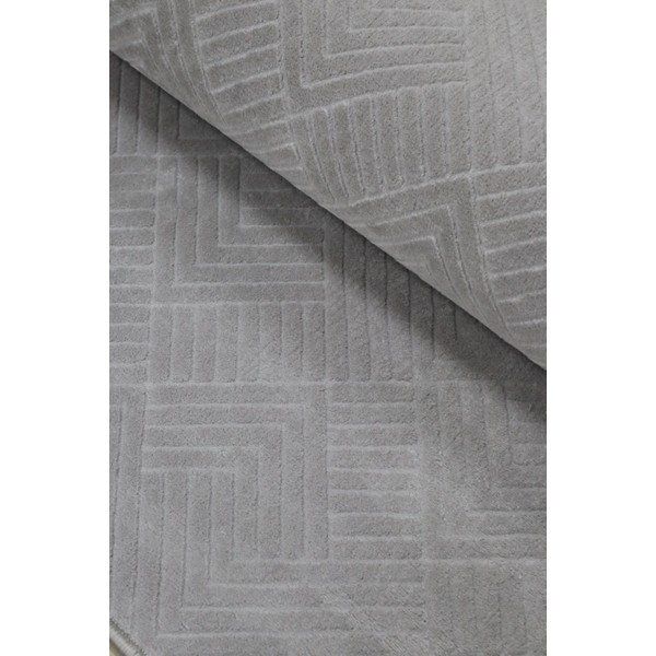 Merinos Soft Nest Anadolu Gri Kaymaz Tabanlı Kesme Kabartmalı 100x325 cm Salon Halısı
