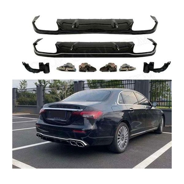 Auto GP Mercedes W213 E63 AMG 2021+ Arka Tampon Difüzör ve Egzoz Ucu Seti