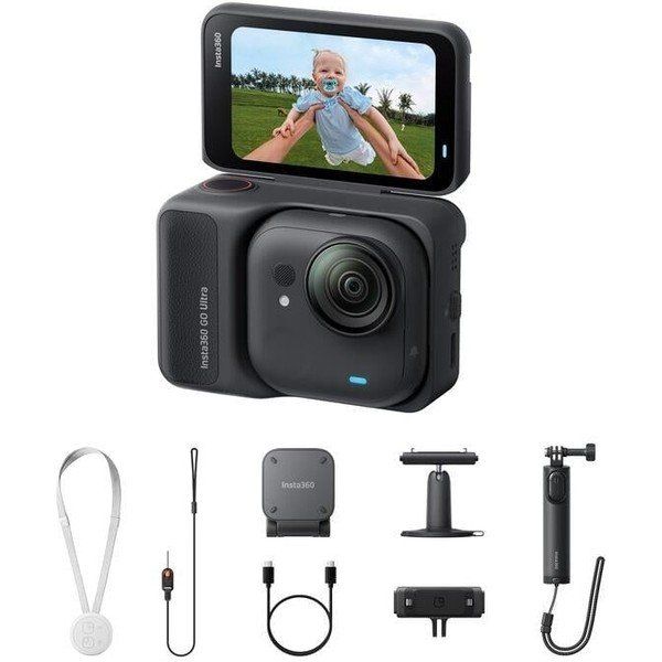 Insta360 GO Ultra Gece Yarısı Siyahı Aksiyon Kamera - Creator Kit