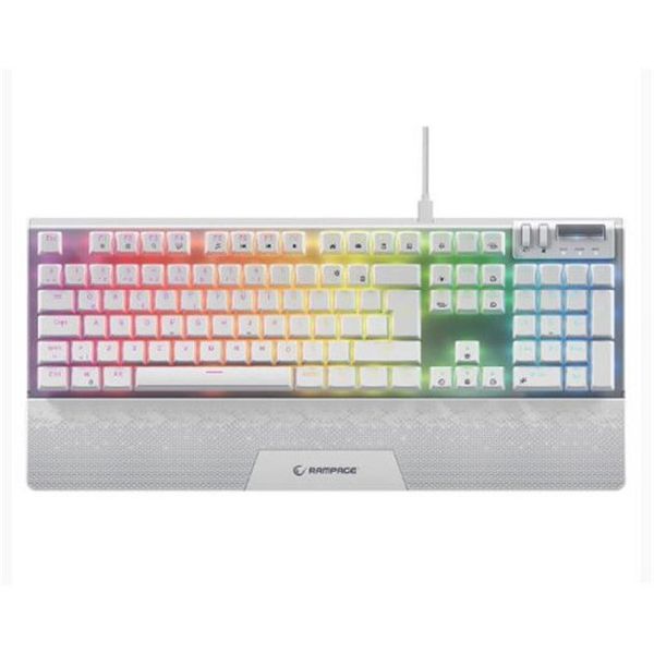 Rampage Carbon Beyaz Ful RGB Q Gaming Mekanik Oyuncu Klavye