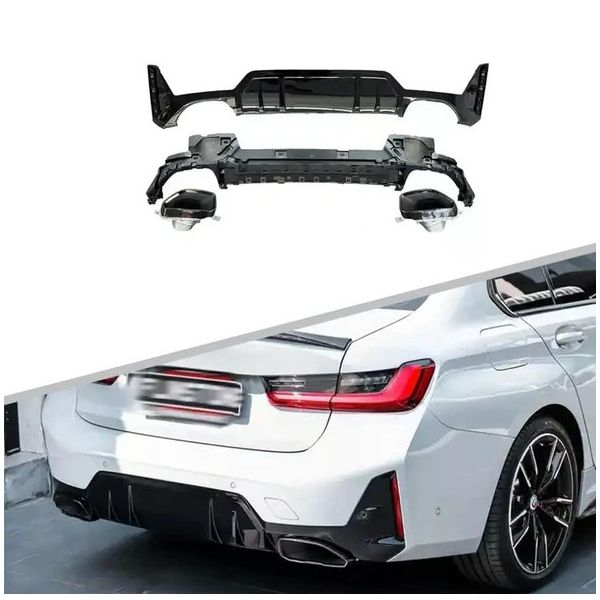 Auto GP Bmw G20 LCI 340 2022+ Arka Tampon Difüzörü ve Egzoz Ucu Seti