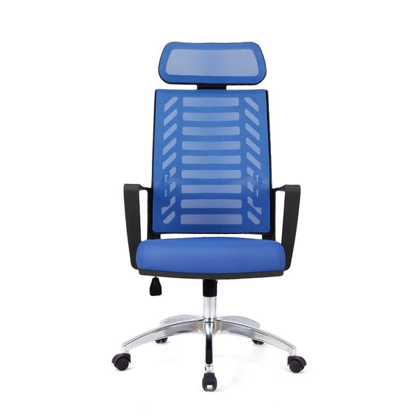 Herkese Mobilya Gardena Mavi Krom Makam Koltuğu Ofis Koltuğu