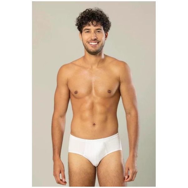 Erdem 1300 6'lı Paket Pamuklu Penye Beyaz Erkek Slip Külot