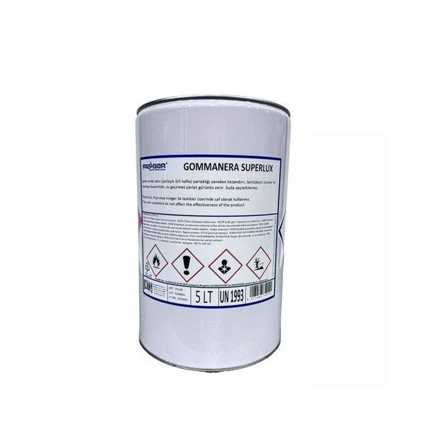 Fra Ber Gommanera 5 lt Superlux Solvent Bazlı Uzun Süreli Lastik Parlatıcı