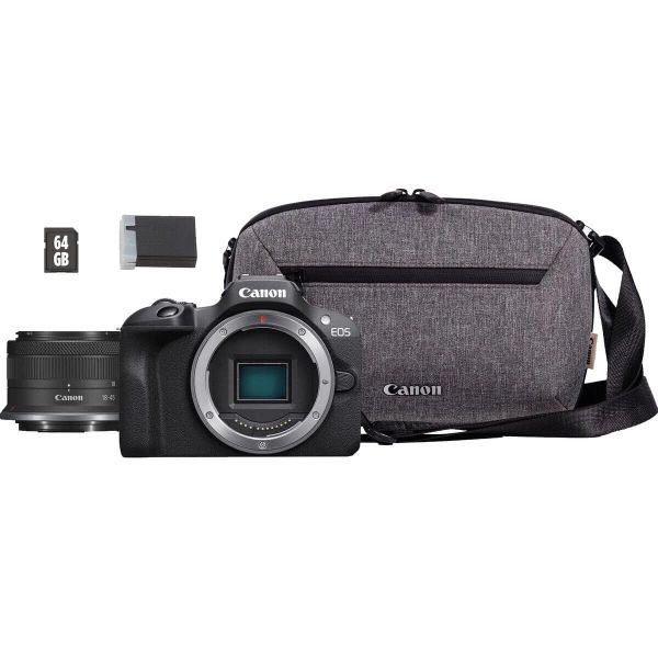 Canon EOS R100 + 18-45 mm Lens Aynasız Fotoğraf Makinesi - Travel Kit