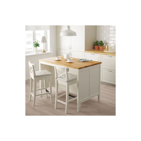 IKEA Tornviken Kırık Beyaz Meşe 126x77 cm Mutfak Adası