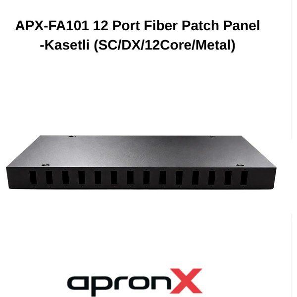 Apronx Kasetli Kızaklı 12 Port Sc Dx Fiber Optik Patch Panel