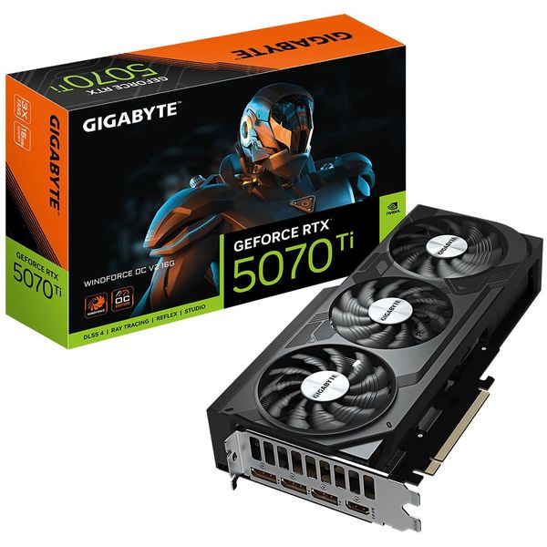 Gigabyte GeForce RTX 5070 Ti Windforce V2 OC SFF GV-N507TWF3OCV2-16GD 16GB GDDR7 Ekran Kartı