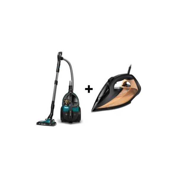 Philips Marathon Ultimate XB9185/07 Toz Torbasız Süpürge + Azur 7000 Serisi DST7040/80 Buharlı Ütü