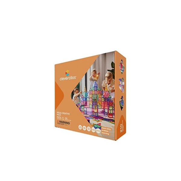 Cleverclixx Mega Creative Pack Pastel 210 Parça 3+ Yaş Manyetik Blok