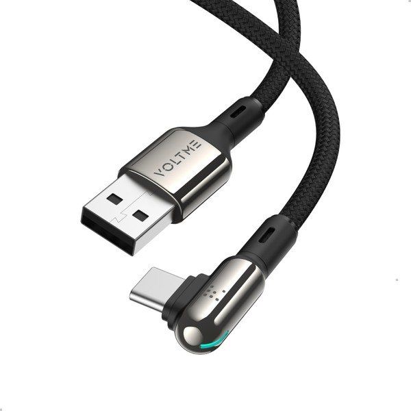 Voltme C2067 Stark 1.2 m 3A-Siyah 60W USB to Type-C Şarj Kablosu
