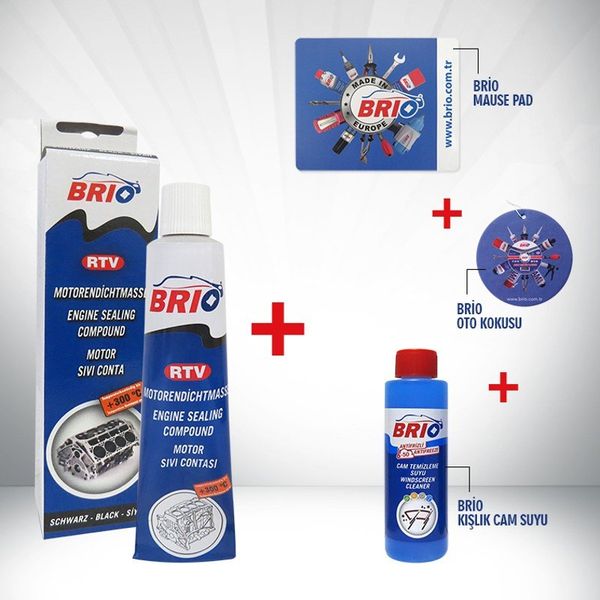 Brio 85 gr RTV Siyah Sıvı Conta
