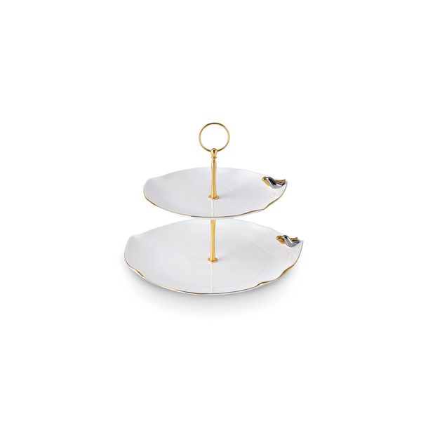 Karaca Gold 27 cm Müge Anlı Kuşlu Katlı Kurabiyelik