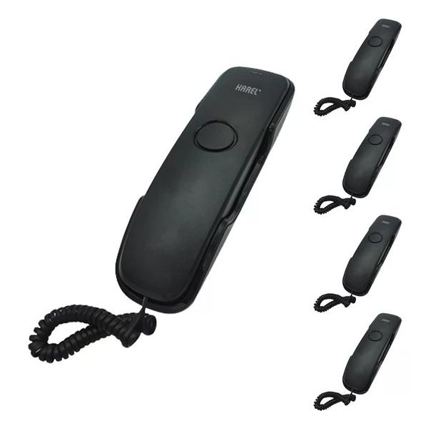 Karel TM902 5'li Siyah Duvar Tipi Telefon