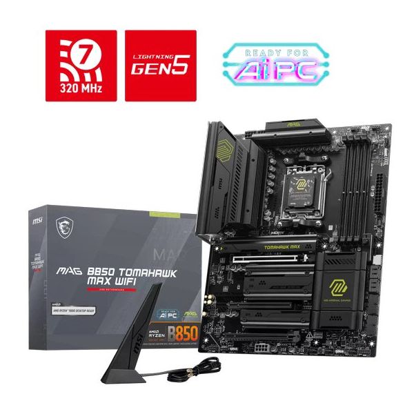 MSI MAG B850 Tomahawk Max WiFi AMD AM5 DDR5 ATX Anakart